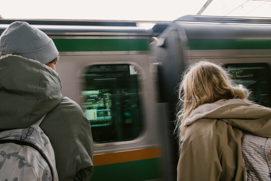 Kids at the railway station