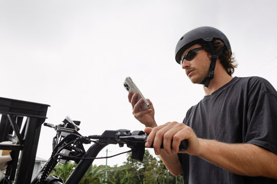 Digital route before ebike ride
