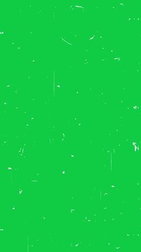 old film noise, grain and scratch retro vintage effect isolated 4k green screen animation,stream and video chroma key overlay vertical social media motion design element