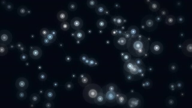 Arctic Ice Node Network Animation - Frozen Blue Connected Particles 4K Seamless Loop
