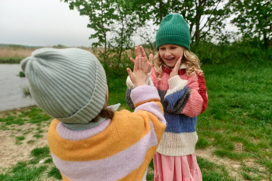 Children Playing Hand Clapping Game