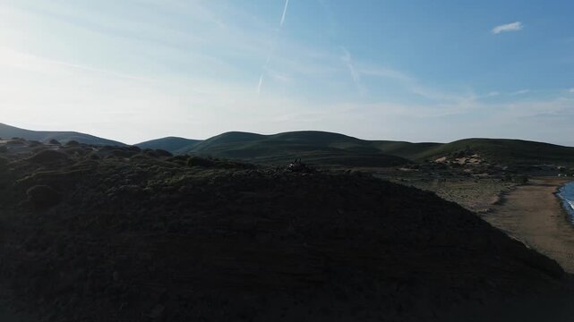 Images of an abandoned war tank and the beach where it was found on the Greek island of Limnos in the Aegean Sea.