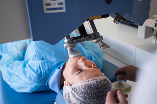 Eye Treatment With Laser Technology In Modern Clinic