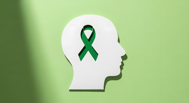 human head with green question mark