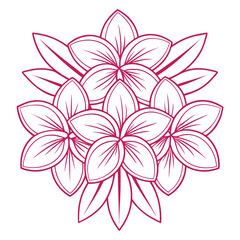 Fototapeta premium tropical orchid bouquet vector