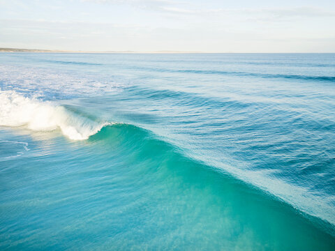 Surf wave breaking at Sleaford Bay. South Australia.
