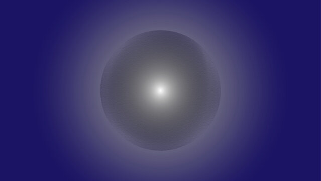 Neon futuristic 3d sphere of blue and purple glowing digital waves and particles glowing sphere in the night