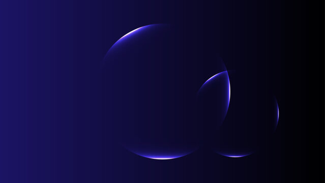 Neon futuristic 3d sphere of blue and purple glowing digital waves and particleswater drop background
