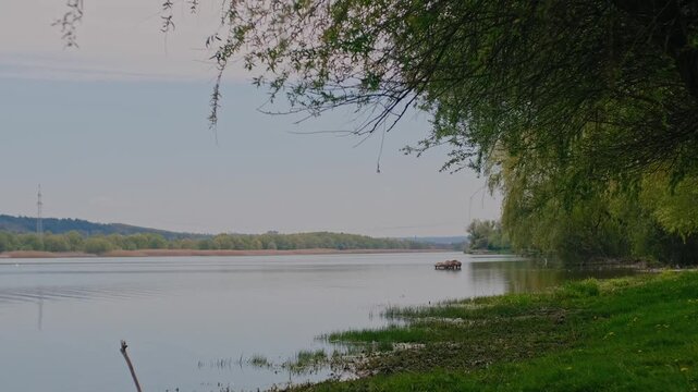 spring nature on the banks of the Dniester