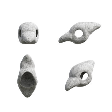 3D illustration of a bird skull mask carved from stone. 3D rendering of a bird skull mask isolated on a transparent background. PNG file.