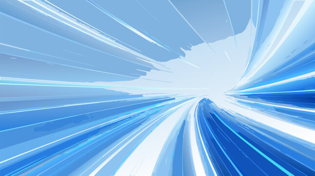 Bold converging speed lines radiate outward in a striking warp-speed burst in this clean flat vector graphic on a light background, a versatile choice for technology, gaming, and sports visual content