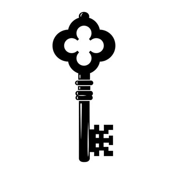 Vintage antique decorative skeleton key.