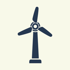 Wind turbine blade energy icon symbol. © elga