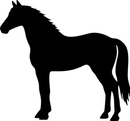 Obraz premium Standing Horse Silhouette.eps