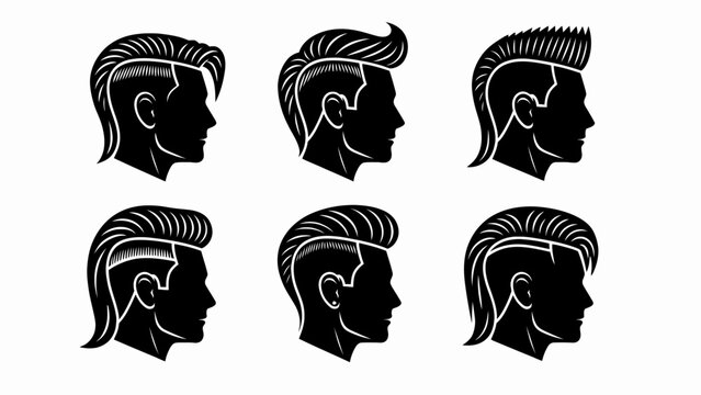 Modern Men's Hairstyles Silhouettes - Six Diverse Cuts