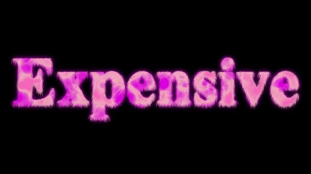 Abstract  expensive Text black Background 4k video 