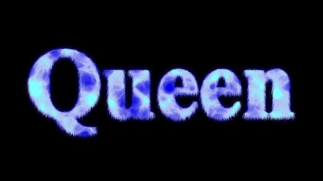 Simple and bold Queen text animation on dark background, perfect for chess strategy videos, board game education, and minimalist gaming or logic themed visuals.