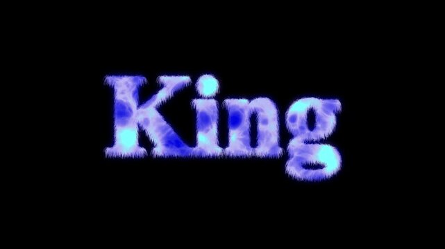 Simple and bold King text animation on dark background, ideal for chess strategy videos, board game education, leadership concepts, and minimalist gaming visuals.