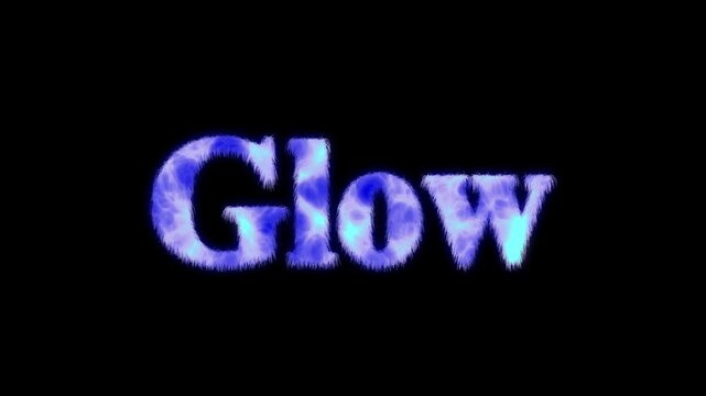 Goal text glow animation on black background. Digital scoreboard goal glow light effect concept