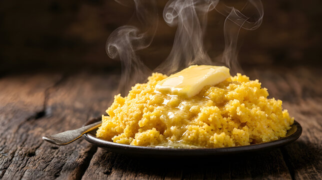 Traditional Steaming Northeastern Brazilian Couscous with Melting Butter