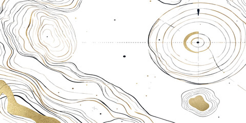 Abstract golden topographic contour lines map background with topography abstract background elevation landscape cartography geography metallic navigation exploration geometric physical © MD OSMAN