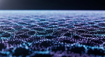 Fototapeta premium Abstract Digital Network of Glowing Particles image