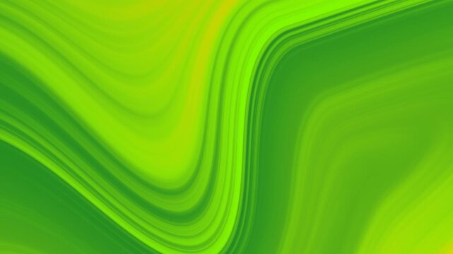 Vibrant green abstract background with citrus fluid motion waves and gradient flow