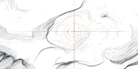 Topographic map section highlighting elevation contour lines with topography elevation geography cartography landscape physical navigation measurement technical abstract environmental © MD OSMAN
