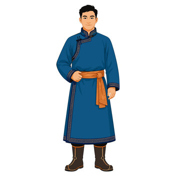 Mongolian Man in Deel Icon