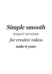 Obraz premium Minimalist Elegant Video Template Title Card with Clean Typography on White Background for Creative Projects