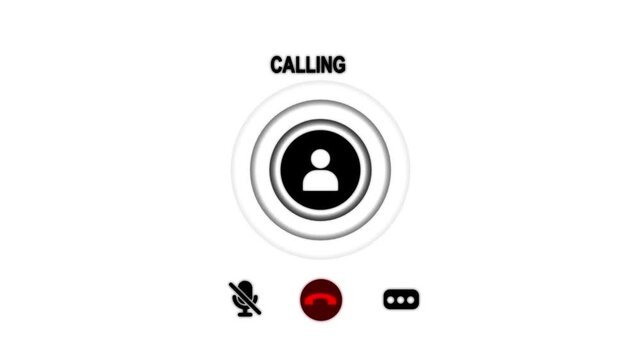 Incoming call interface screen with a user avatar and call control buttons displayed on a solid white background for communication apps