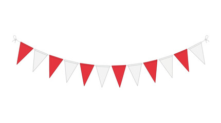Obraz premium Indonesian Independence day celebration with red and white flags
