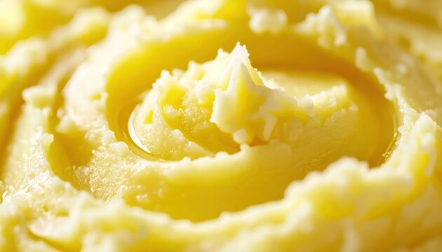 Creamy mashed potatoes swirl with melted butter.