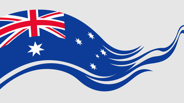 Australian flag wavy banner