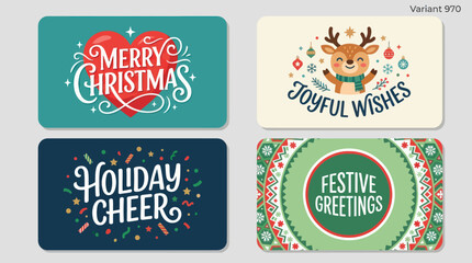 Christmas and holiday greetings collection © BambangKumbang