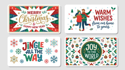 Christmas and new year greetings collection © BambangKumbang