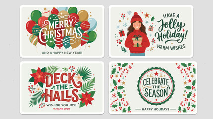 Christmas and new year greetings collection © BambangKumbang