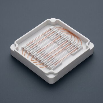 Isolated Square White Polymer Fiber Optic Fusion Splice Tray