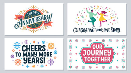 Celebratory anniversary greetings collection © Gulung