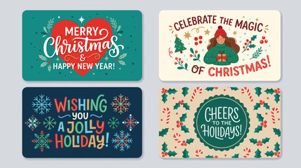 Festive holiday card designs collection © Corne