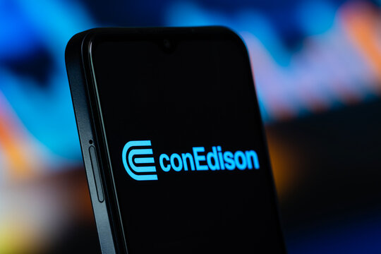 Dhaka, Bangladesh- 10 June 2026: Consolidated Edison logo is seen on a smartphone.
