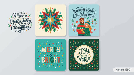 Festive holiday greetings and decorations © Corne