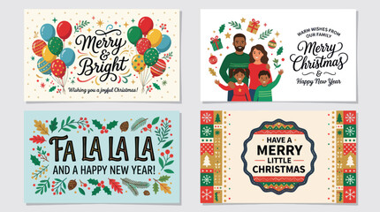Festive holiday greetings collection © Corne