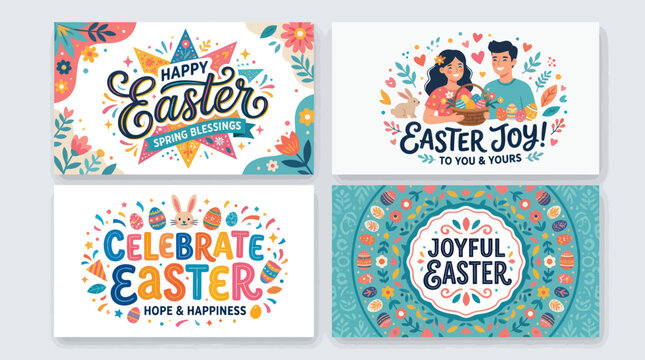 Easter greetings spring holiday celebration