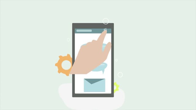 Detect unwanted message and remove this mail
message, detect digital device system, animation clip
