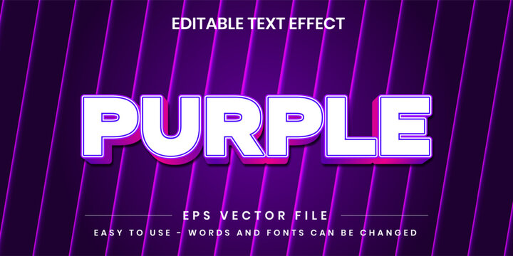 Purple Neon Cyber Lines 3D Modern Editable Text Effect