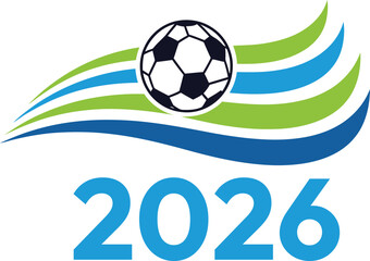 Obraz premium 2026 soccer world cup logo design concept