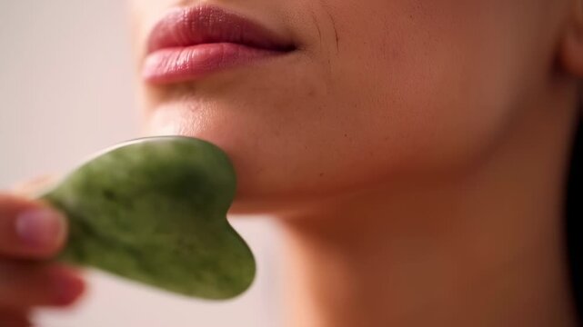 Gua sha facial stone wellness treatment