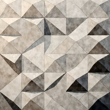 Irregular Polygonal Stone Mosaic Watercolor Texture And Muted Tones