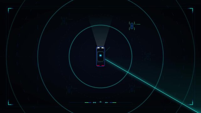 Autonomous car radar interface: self-driving vehicle navigation and obstacle detection system
